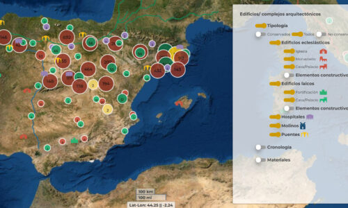 El Proyecto Petrifying Wealth publica la nueva versión de su visor cartográfico de construcciones medievales, que aporta nuevos conjuntos de datos y múltiples filtros sobre casi 19.000 edificios